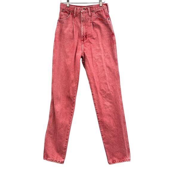 VTG Wrangler Jeans 26x32 Western Bareback Red High Waisted Cowgirl Rodeo USA 90s - Picture 1 of 16
